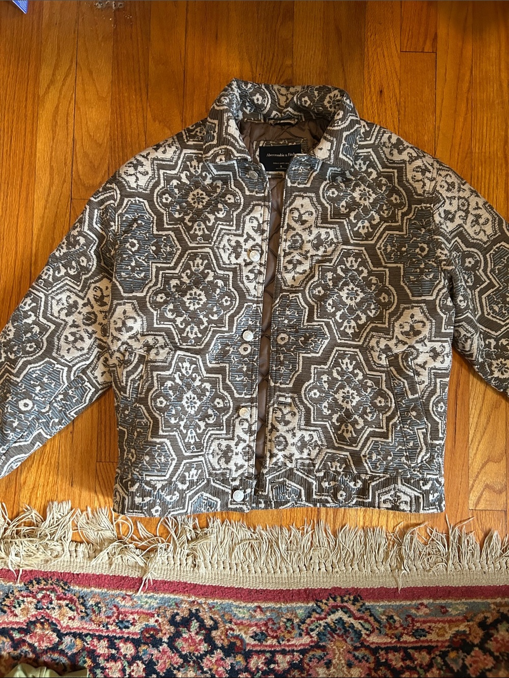 Abercrombie Men’s Tapestry Quilted Jacket- Sz S